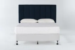 Blakely California King Upholstered Headboard With Metal Bed Frame