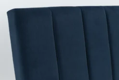 Blakely King Upholstered Headboard With Metal Bed Frame -Home Furniture 269764 blue fabric bed detail 44