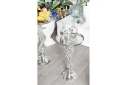 29" Silver Aluminum Seahorse Accent Table -Home Furniture 269914 silver metal accent table room 85