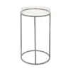 16" Metal And Acrylic Tray Accent Table