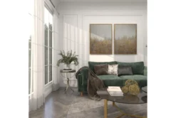 Pierced Gold Metal Accent Table With Mirror Tray -Home Furniture 269953 yellow metal accent table room 86