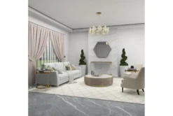 19" Modern Round Mirrored Accent Table 21 19" Modern Round Mirrored Accent Table -Home Furniture 270015 gold acrylic accent table room 87