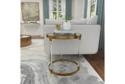 19" Modern Round Mirrored Accent Table 23 19" Modern Round Mirrored Accent Table -Home Furniture 270015 gold acrylic accent table room 89