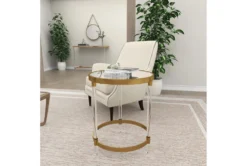 19" Modern Round Mirrored Accent Table 24 19" Modern Round Mirrored Accent Table -Home Furniture 270015 gold acrylic accent table room 90
