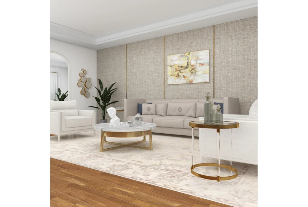 19" Modern Round Mirrored Accent Table 13 19" Modern Round Mirrored Accent Table - Image 13