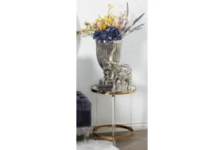 19" Modern Round Mirrored Accent Table 18 19" Modern Round Mirrored Accent Table -Home Furniture 270015 gold plastic accent table room 85