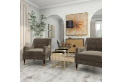 Metallic Gold And Black Nesting Accent Tables-Set Of 3 -Home Furniture 270029 gold metal accent table room 87