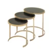 Metallic Gold And Black Nesting Accent Tables-Set Of 3