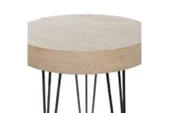 20" Modern Wood And Iron Round Accent Table -Home Furniture 270039 brown mdf accent table detail 45