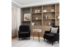 20" Modern Wood And Iron Round Accent Table -Home Furniture 270039 brown mdf accent table room 88