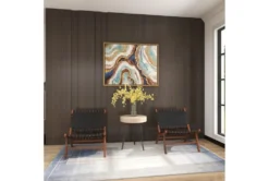 20" Modern Wood And Iron Round Accent Table -Home Furniture 270039 brown mdf accent table room 89