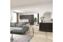 20" Modern Wood And Iron Round Accent Table -Home Furniture 270039 brown mdf accent table room 96