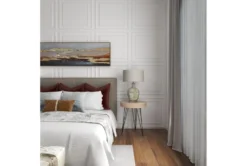 20" Modern Wood And Iron Round Accent Table -Home Furniture 270039 brown mdf accent table room 97