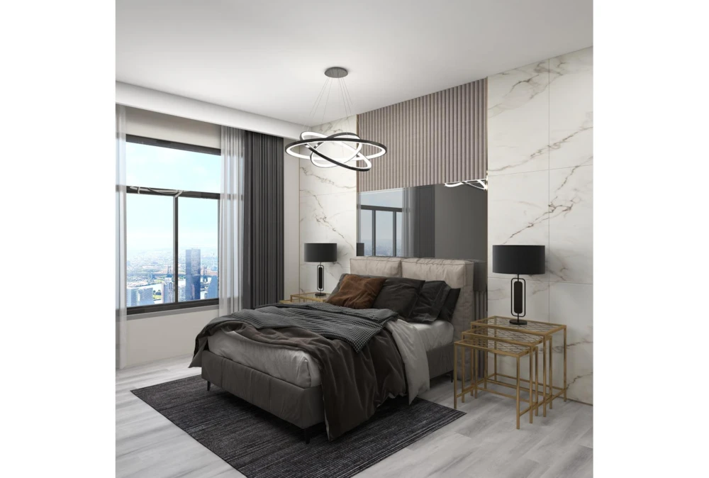 Metallic Gold Metal & Glass Nesting Accent Tables With Quatrefoil Grid Pattern-Set Of 3 15 Metallic Gold Metal & Glass Nesting Accent Tables With Quatrefoil Grid Pattern-Set Of 3 - Image 15