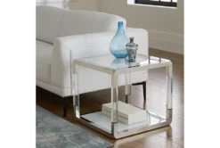 Jasper End Table -Home Furniture 270193 white glass end table room 87