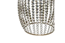 16" Silver Bead And Wood Accent Table 18 16" Silver Bead And Wood Accent Table -Home Furniture 270295 silver metal accent table detail 44