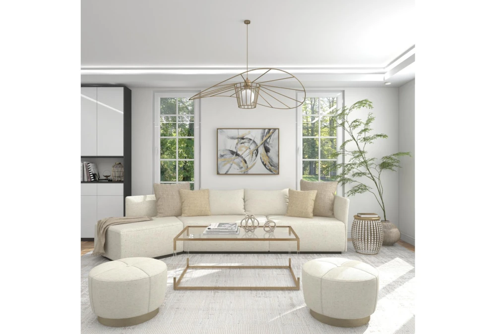 16" Silver Bead And Wood Accent Table 6 16" Silver Bead And Wood Accent Table - Image 6