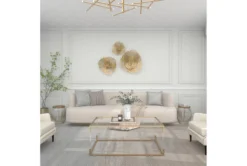 16" Silver Bead And Wood Accent Table 29 16" Silver Bead And Wood Accent Table -Home Furniture 270295 silver metal accent table room 95