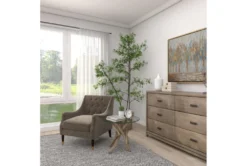 Natural Driftwood Logs And Glass Accent Table -Home Furniture 270305 brown wood end table room 86