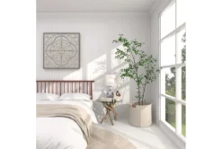 Natural Driftwood Logs And Glass Accent Table -Home Furniture 270305 brown wood end table room 94