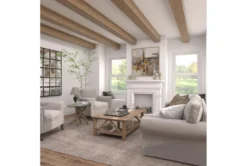 Natural Driftwood Logs And Glass Accent Table -Home Furniture 270305 brown wood end table room 95