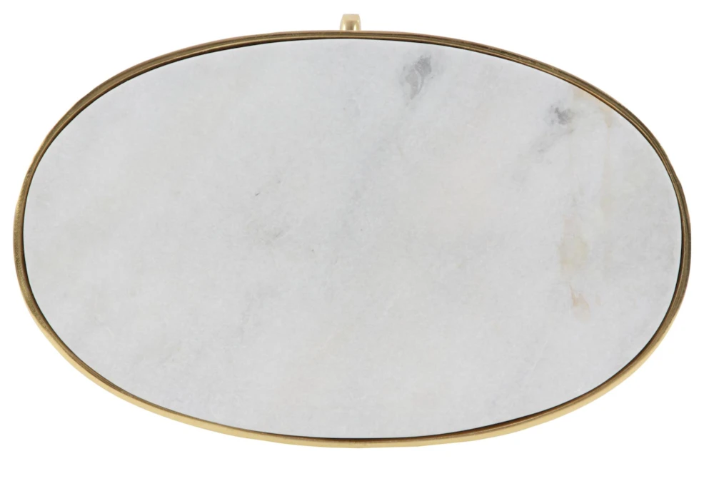 Traditional Aluminum And Stone Accent Table 4 Traditional Aluminum And Stone Accent Table - Image 4