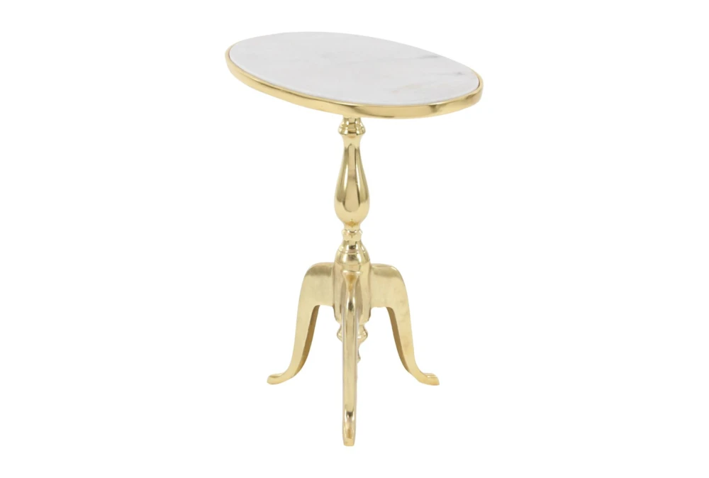 Traditional Aluminum And Stone Accent Table 5 Traditional Aluminum And Stone Accent Table - Image 5