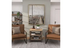 Industrial 3-Tiered Bracketed Wooden End Table 20 Industrial 3-Tiered Bracketed Wooden End Table -Home Furniture 270326 brown wood accent table room 87