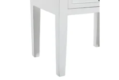 Matte White Wooden End Table With Drawers -Home Furniture 270330 white wood accent table detail 44