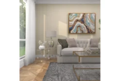 Metal And Glass Mirrored Circles End Table-Set Of 2 -Home Furniture 270334 gold metal accent table room 86