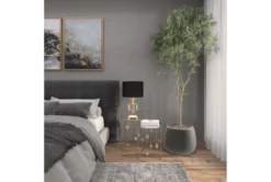 Metal And Glass Mirrored Circles End Table-Set Of 2 -Home Furniture 270334 gold metal accent table room 95