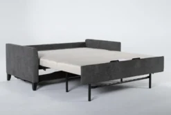 Mikayla Graphite 76" Queen Plus Sleeper With Reversible Chaise 16 Mikayla Graphite 76" Queen Plus Sleeper With Reversible Chaise -Home Furniture 270875 grey fabric sleeper detail 47