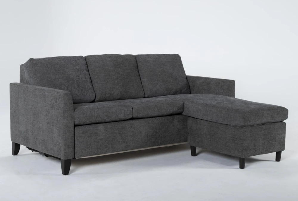 Mikayla Graphite 76" Queen Plus Sleeper With Reversible Chaise 2 Mikayla Graphite 76" Queen Plus Sleeper With Reversible Chaise - Image 2