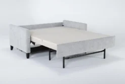 Mikayla Smoke 76" Queen Plus Sofa Sleeper 10 Mikayla Smoke 76" Queen Plus Sofa Sleeper -Home Furniture 270885 grey fabric sleeper side 19