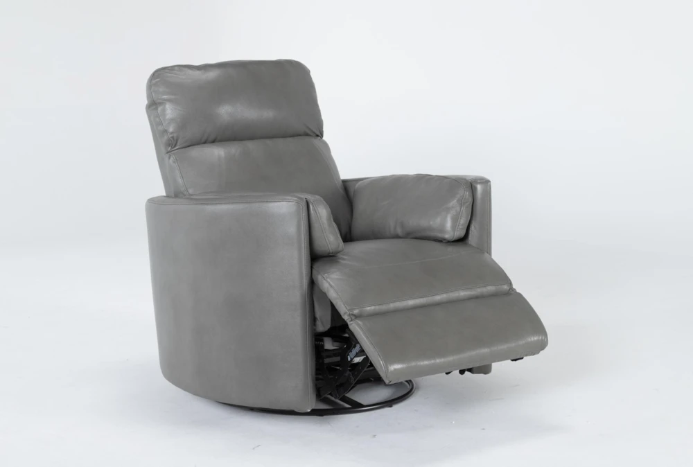 Rayna Heron Leather Power Swivel Gider Recliner With Built-In Battery & USB 3 Rayna Heron Leather Power Swivel Gider Recliner With Built-In Battery & USB - Image 3