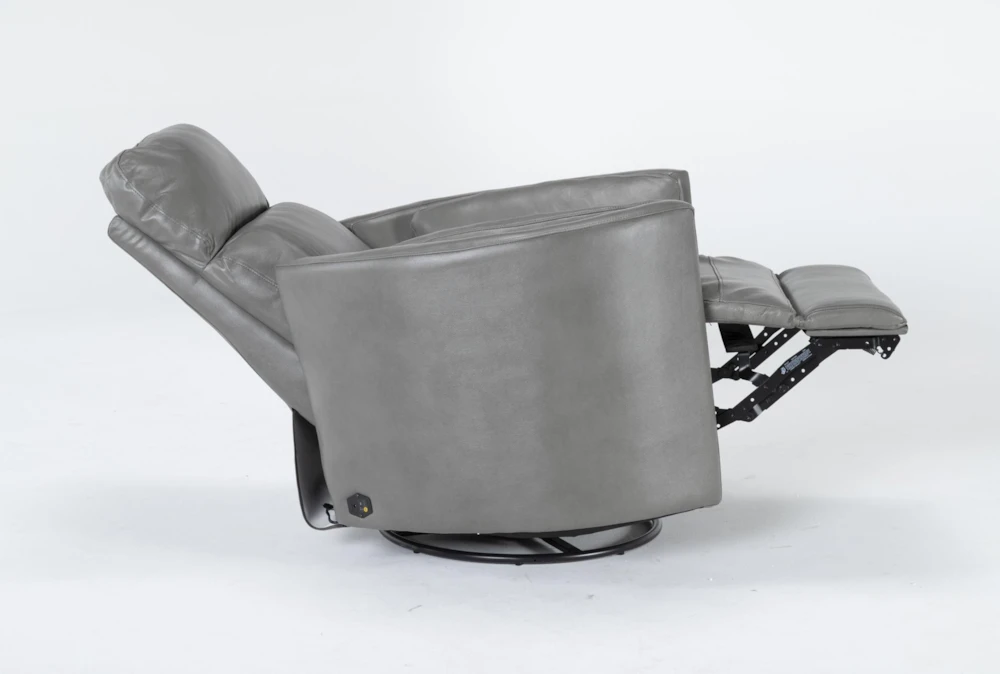 Rayna Heron Leather Power Swivel Gider Recliner With Built-In Battery & USB 4 Rayna Heron Leather Power Swivel Gider Recliner With Built-In Battery & USB - Image 4