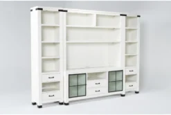 Wade 70" 4 Piece Entertainment Center -Home Furniture 271440 white wood media wallentertainment center side 18