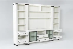 Wade 70" 4 Piece Entertainment Center -Home Furniture 271440 white wood media wallentertainment center side 19