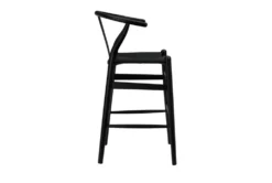 Black Wishbone 26" Counter Stool With Black Seat -Home Furniture 271533 black rattan bar stool detail 45