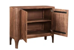 2 Door Rounded Cabinet -Home Furniture 271822 brown wood cabinet storage 12