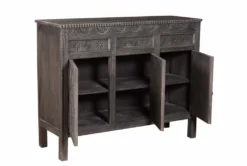 Square Motif 57" Sideboard -Home Furniture 271828 black wood buffet storage 12