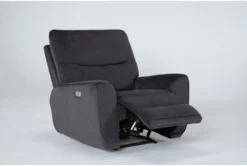 Ronan Steel Power Recliner With USB 12 Ronan Steel Power Recliner With USB -Home Furniture 272862 silver fabric recliner side 19