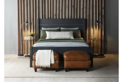 Theodore Honey Leather Ottoman -Home Furniture 272901 brown leather accent ottoman room 59