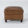 Theodore Honey Leather Ottoman