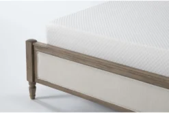 Deliah Queen Upholstered Platform Bed -Home Furniture 274624 natural wood bed detail 44