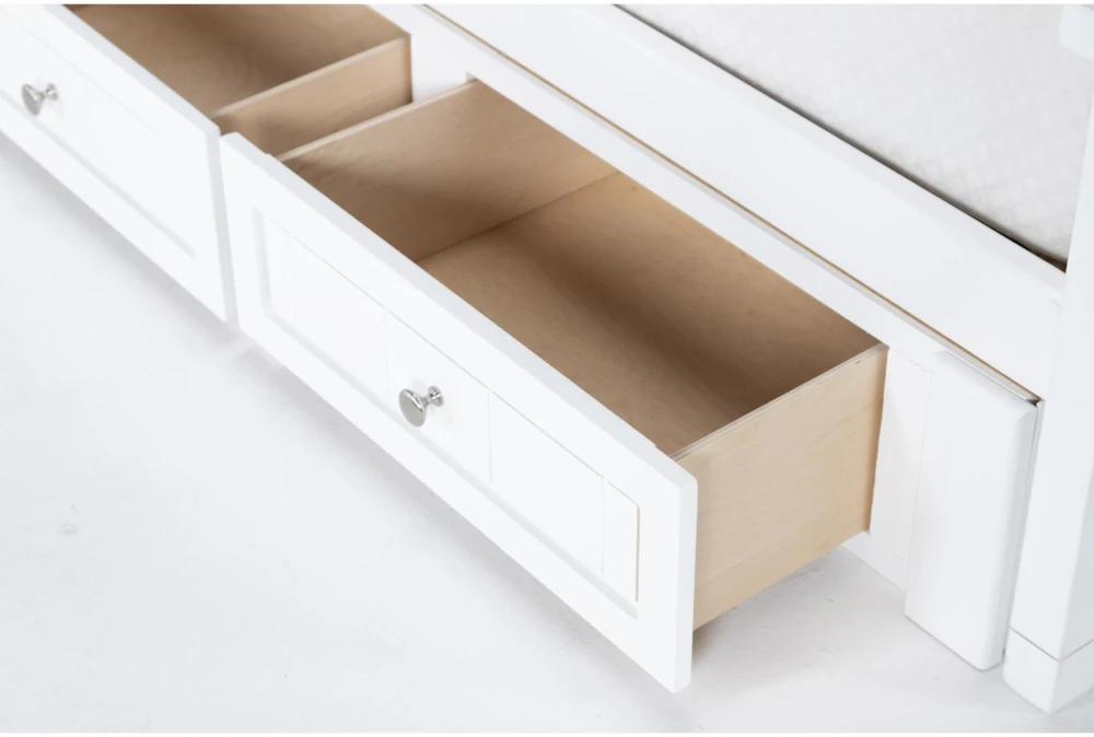 Mateo White Twin Panel Bed With Single 3 Drawer Storage Unit 4 Mateo White Twin Panel Bed With Single 3 Drawer Storage Unit - Image 4