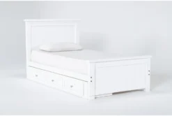 Mateo White Twin Panel Bed With Single 3 Drawer Storage Unit 9 Mateo White Twin Panel Bed With Single 3 Drawer Storage Unit -Home Furniture 274728 white mdf bed side 18
