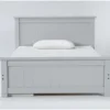 Mateo Grey Full Panel Bed With Single 3 Drawer Storage Unit