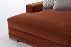 Emmett Grande Velvet 100" Double Chaise Sectional -Home Furniture 275314 red fabric sectional detail 44