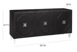 Forte Black Lacquer 65" Sideboard -Home Furniture 275894 black mdf chest detail 44